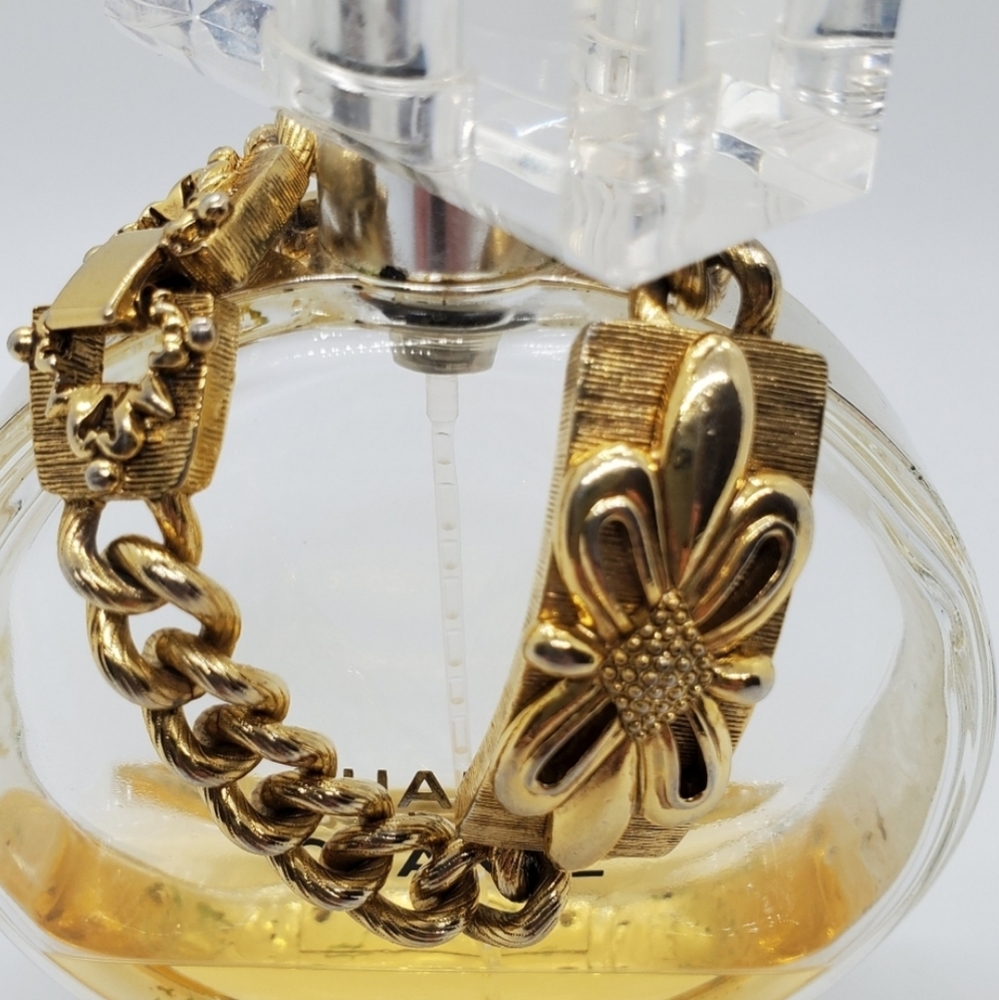 Vintage Rare Oscar De La Renta Chunky Chain Signed Bracelet